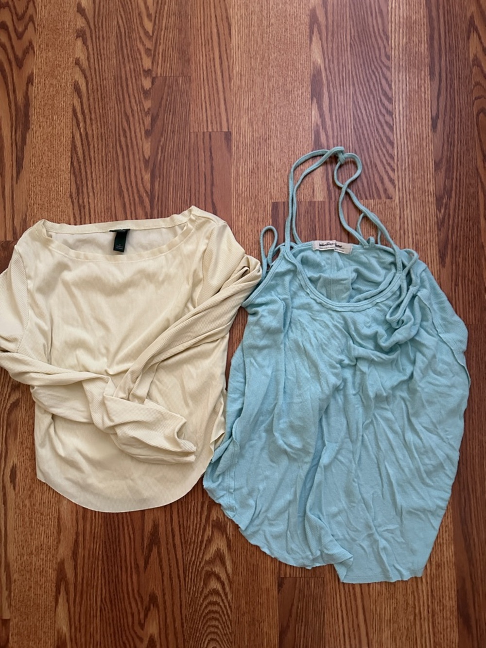 Free People Light Blue Strappy Tank Top